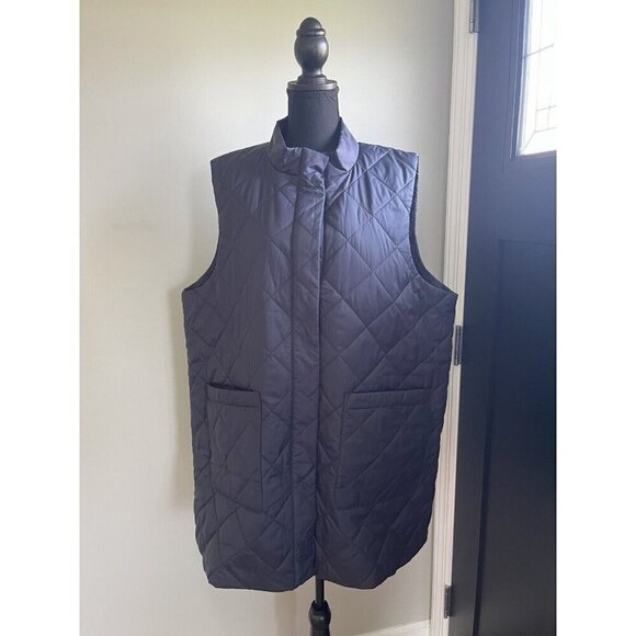 Barbour Navy Quilted Vest - Picture 1 of 7